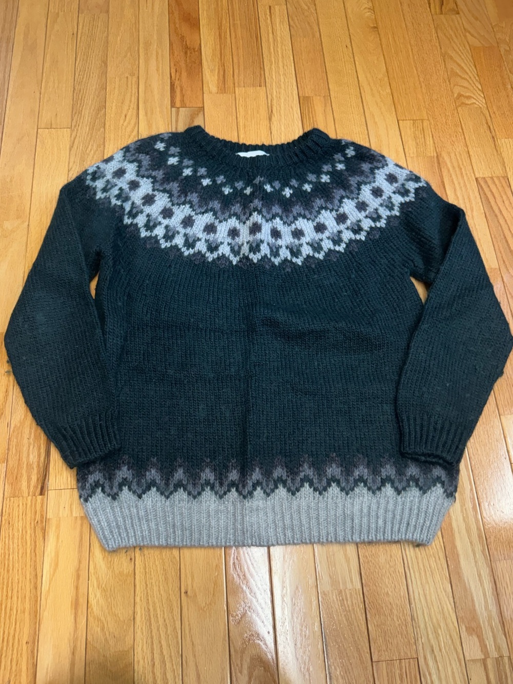 Authentic Icelandic Geysir Green Wool Sweater size L